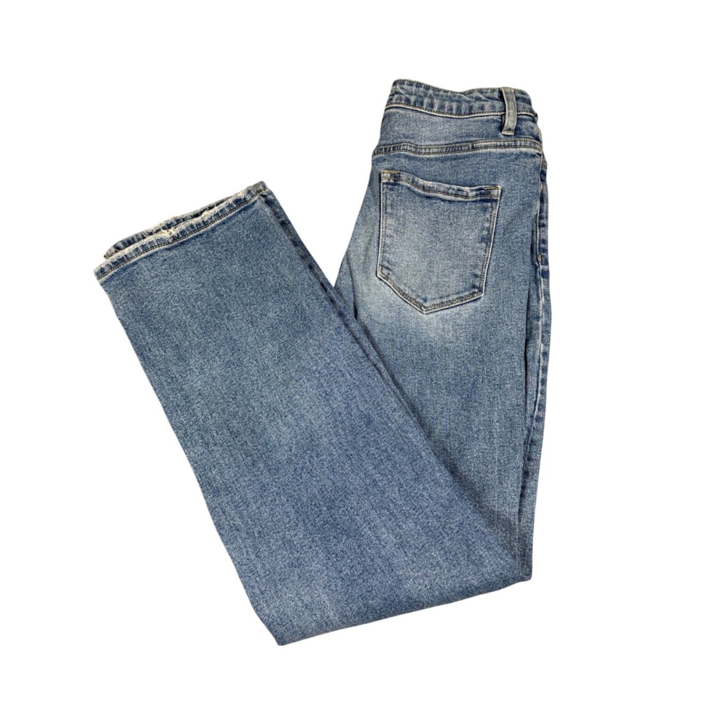 KanCan Signature 90s Straight Distressed High Rise Jeans Medium Wash 24 VK2037R
